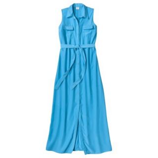 Merona Womens Maxi Shirt Dress   Caribbean Blue   XS