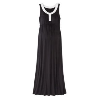 Liz Lange for Target Maternity Sleeveless Colorblock Maxi Dress   Black/Cream XL