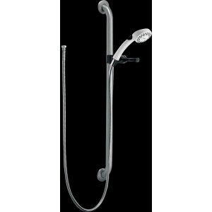 Delta Faucet RPW136HDF Universal Single Function Hand Shower with Grab Bar
