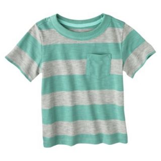 Cherokee Infant Toddler Boys Short Sleeve Rugby Striped Tee   Green 3T