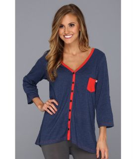 Kenneth Cole Reaction Flared Henley Womens Pajama (Gray)