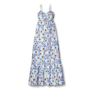 Mossimo Supply Co. Juniors Tiered Maxi Dress   Blue Sunflower XS(1)