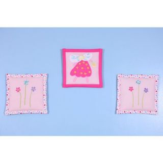 Bacati Pink/Purple Fairy Land 3 pc Wall Hanging Set