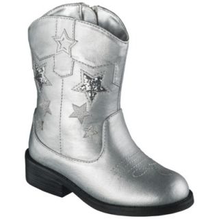 Toddler Girls Cherokee Deloria Cowboy Boot   Silver 9
