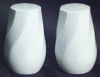 Sheffield Bone White (Porcelain,Japan,All White) Salt & Pepper Set, Fine China D