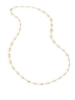 Marco Bicego 18K Yellow Gold Engraved Station Necklace   Gold