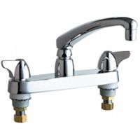 Chicago Faucets 1100 CP Universal Widespread Lever Handles Kitchen Faucet 8 Cen
