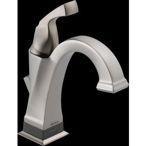 Delta Faucet 551T SS DST Dryden Single Handle Centerset Lavatory Faucet with Tou