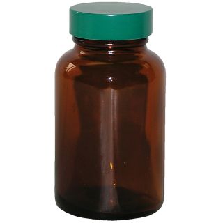 Relius Solutions Wide Mouth Amber Glass Bottles   4 Oz. Capacity   Amber