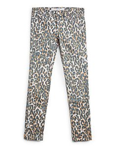 Girls Leopard Print Jean Leggings   Leopard