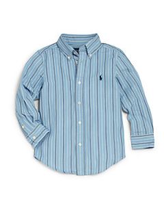 Ralph Lauren Toddlers & Little Boys Striped Blake Shirt   Blue