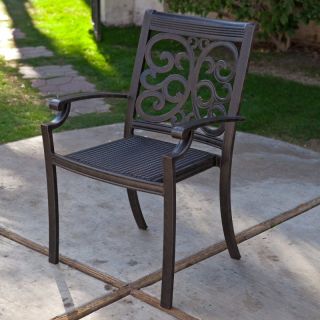 Alfresco Home LLC Palazetto San Miguel Cast Aluminum Dining Arm Chair with