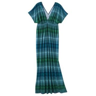 Merona Womens Knit Kimono Maxi Dress   Blue/Green   L