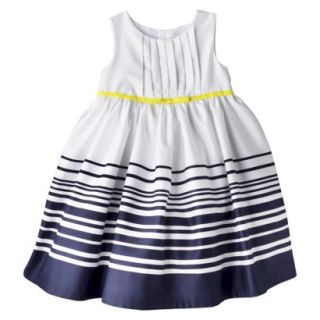 Just One YouMade by Carters Newborn Girls Stripe Dress   White/Navy 5T