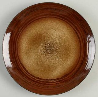 Roscher & Co Oak Hill Dinner Plate, Fine China Dinnerware   Redish Brown Circle,