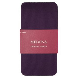Merona Womens Opaque Rib Tight   Phantom Grape M/Tall