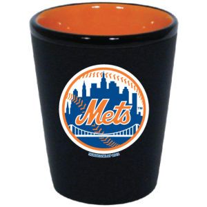 New York Mets 2 Tone Ceramic Collectors Glass
