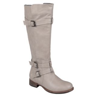 Womens Bamboo By Journee Tall Buckle Boots   Taupe 9