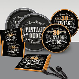 Vintage Dude 30Th Birthday Basic Party Pack