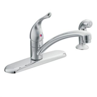 Moen 7430 Chateau Series Single Handle Low Arc Kitchen Faucet w/ Side Spray, Chrome Wholesale Packaging