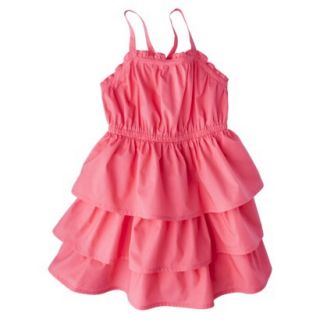 Cherokee Infant Toddler Girls Sleeveless Ruffle Dress   Fruit Punch Pink 4T