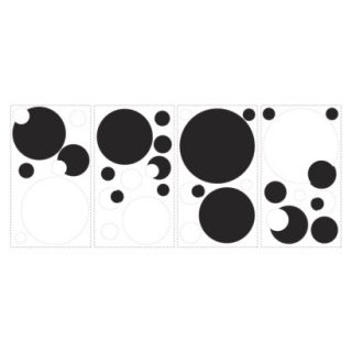 Roommates Black & White Dots Wall Decals