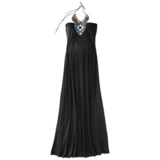 MERONA Black Beaded Maxi Dress   L