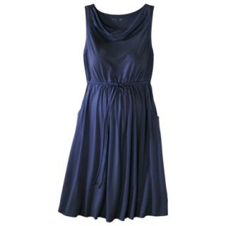 Liz Lange for Target Maternity Sleeveless Draped Dress   Blue L