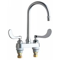 Chicago Faucets 895 317GN2AE29CP Universal Deck Mounted Centerset Faucet with Le