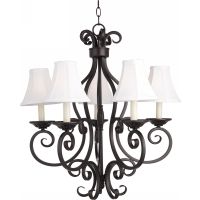Maxim MAX 12215OI/SHD123 Manor Manor 5 Light Chandelier with Shades