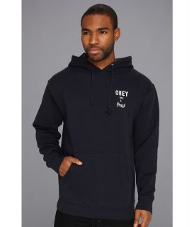 Obey Water Tower Icon Photo Pullover Hood Sweatshirt Mens Clothing (Navy)