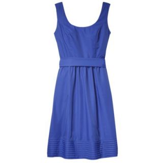 TEVOLIO Womens Taffeta Scoop Neck Dress with Removable Sash   Athens Blue   10