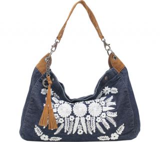Womens Lucky Brand Puebla Snap Hobo   Denim Blue Hobo Handbags