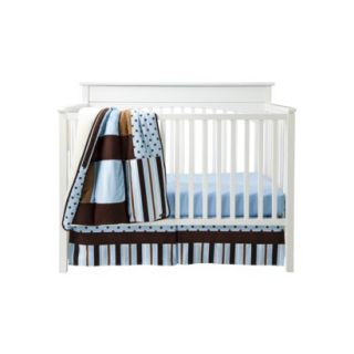 Max 3Pc Crib Bedding Set   Blue/Brown by Lab