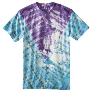 Jimi Hendrix Mens Tye Dye Graphic Tee   Teal/Purple   XXL
