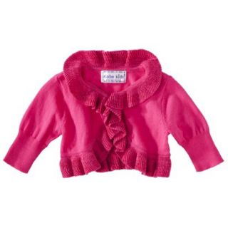 Infant Toddler Girls Ruffle Cardigan   Pink 2T