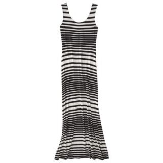 Merona Womens Knit Maxi Tank Dress   Black Stripe   XL(15 17)
