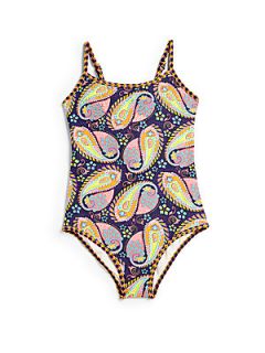 Onda De Mar Swim Toddlers & Little Girls Paisley Swimsuit   Color