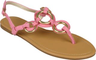 Womens Journee Collection Slingback T strap Sandals   Pink Casual Shoes