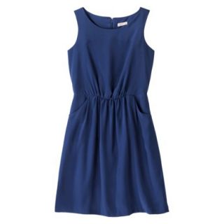 Merona Womens Woven Drapey Dress   Waterloo Blue   XS