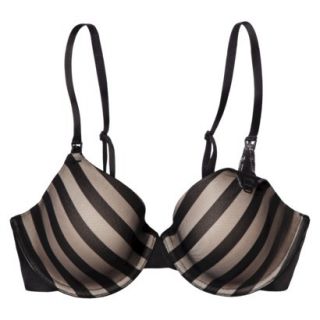 Gilligan & OMalley Womens Full Coverage Nursing Bra   Shadow Stripe Black 36D