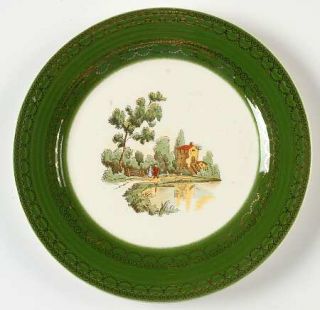 Limoges American Chateau France Forest Grn Bread & Butter Plate, Fine China Dinn