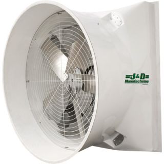 J&D Sales Exhaust Fan with Cone  72in., 56,900 CFM, 230/460V, Model# VMSA72A5C33