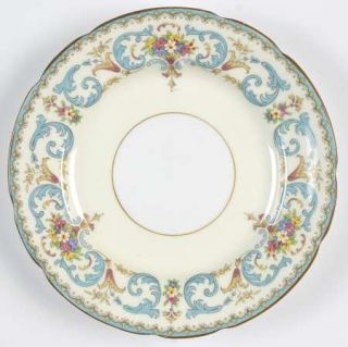 Paragon Queen Anne Bread & Butter Plate, Fine China Dinnerware   Blue Scrolls, F