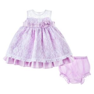 Rosenau Newborn Girls Sleeveless Empire Dress   Purple 6 M