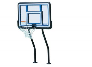 S.R. Smith SBASK44 Pool Basketball, Salt Pool Friendly Competition Grade Dual Post Basketball Game With Anchors