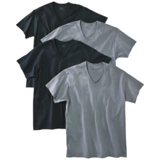 Fruit of the Loom Mens 4 pack V neck Tee   Assorted Colors M