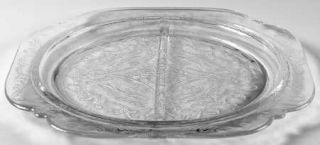 Indiana Glass Recollection Clear Grill Plate   Clear,Pressed,Scroll Design