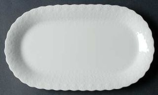 Mikasa White Silk Butter Tray, Fine China Dinnerware   All White,Embossed Floral