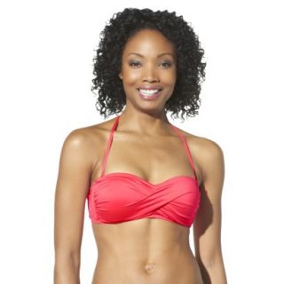 Mossimo Womens Mix and Match Molded Cup Bandeau Swim Top  Smacking Coral M